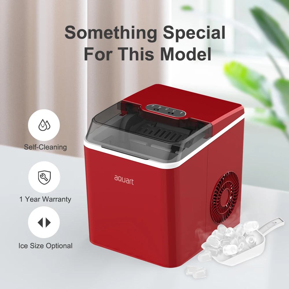 Countertop Ice Maker 9 Cubes 28lbs In 24Hrs, Portable Ice Maker With Basket And Scoop For Home Kitchen Office 3