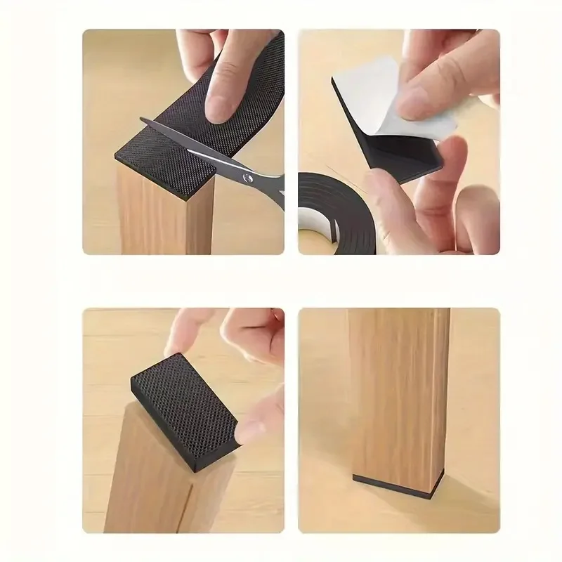 Non-slip EVA Foam Cabinet Foot Table Chair Leg Protective Pad Self-Adhesive Floor Mat Furniture Accessories Square Mute Pad furniture leg pads furniture pads