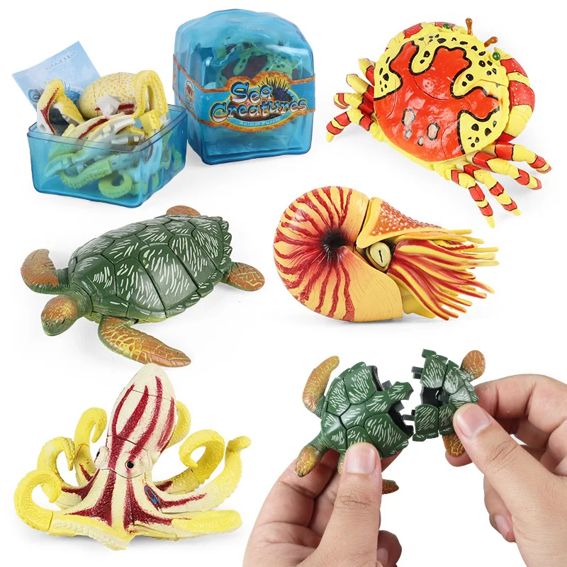 

4D Three-dimensional Assembly Model of Simulated Marine Animals for Children Toys