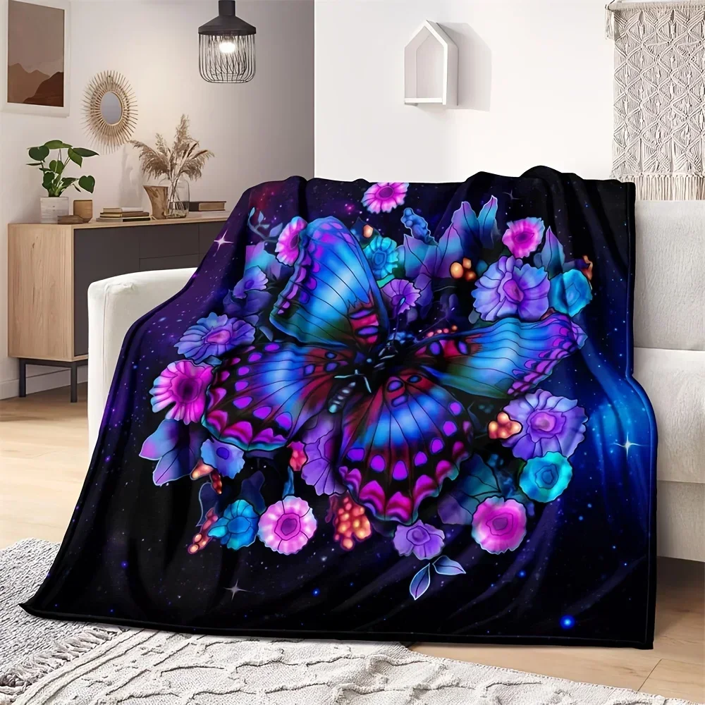 Microfiber Butterfly Blanket Super Soft Throw Blankets For Bed Bedspread Sofa Decorative Camping Picnic Winter Warm Blanket 4