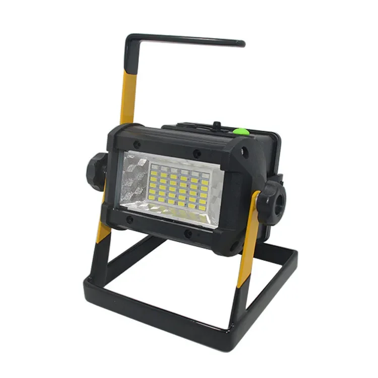 High-Brightness 100W LED Flashlight Aluminum Alloy Construction Site Illumination Light Red Blue Light Floodlight Searchlight