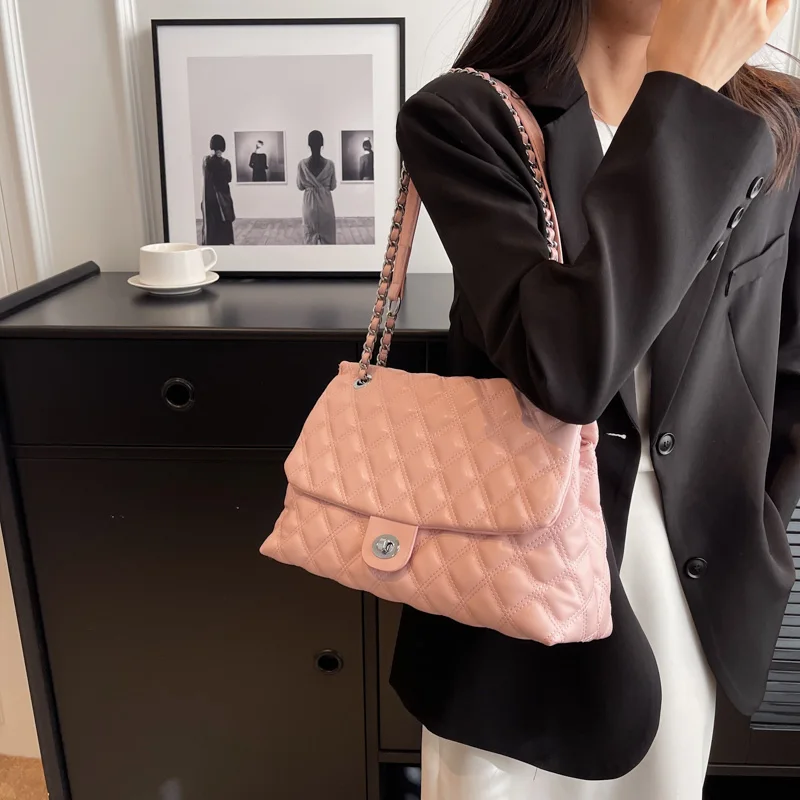 Large Capacity Women Pu Leather Handbags High Quality Ladies Chain Shoulder Tote Bag Luxury Female Crossbody Bags for Women New