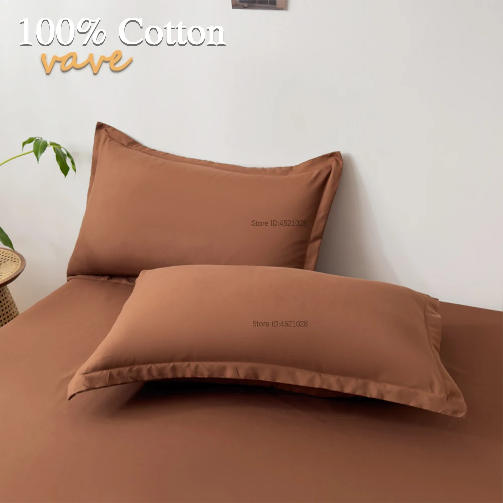 Single/Double/King/Queen Beds Cotton Fitted Sheet for Mattress Pads and Bedspread Covers in All Bed Sizes 140/150/160/180x200 5