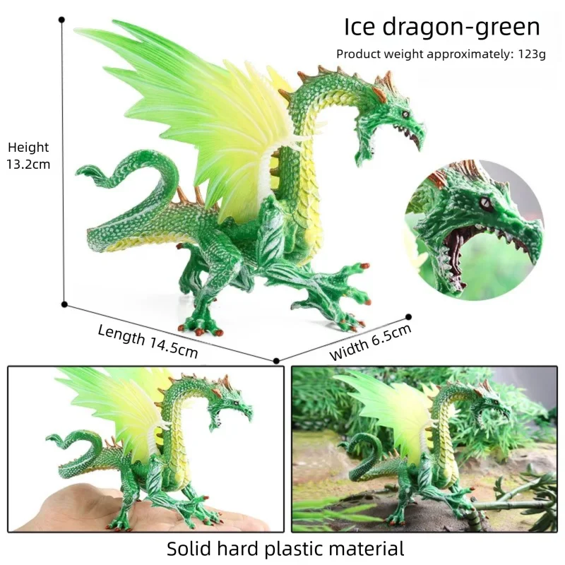 Majestic Mythical Figurine: Ice Wyvern and Phoenix Fantasy Beast Statue