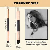 2Pcs Sketch Blending Sponge Pens, Double Headed, Washable & Reusable, for Artists, Shadowing, Detailing and Correcting Drawings 2