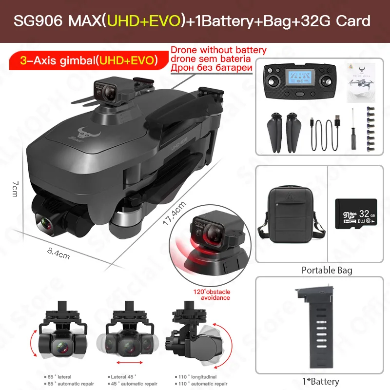 SG906 MAX 1 / Pro 2 Professional FPV 4K Camera Drone with 3