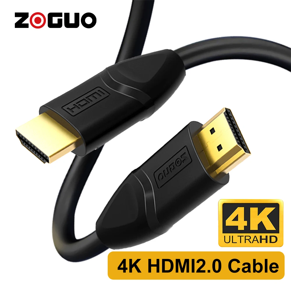 Zoguo 4K Hdmi Kabel Video Kabels Hdmi2.0 4K @ 60Hz 1080P 3D Uhd Voor Hdtv Iptv Xbox Ps4 Ps5 Splitter Switcher 1M 3M 10M 15M 20M