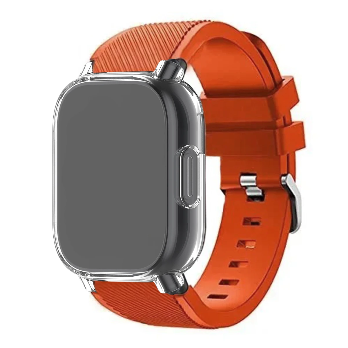 Enhanced Protective Case with Silicone Sport Strap - Full Cover Screen TPU Soft Shell and Breathable Band