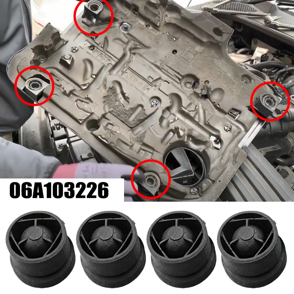 Engine Cover Cushion Car Engine Cover Cushion Rubber Pier Shock Buffer Cover 06A103226 for VW Passat Golf MK4 Jetta Polo Skoda Seat Leon Fabia 2