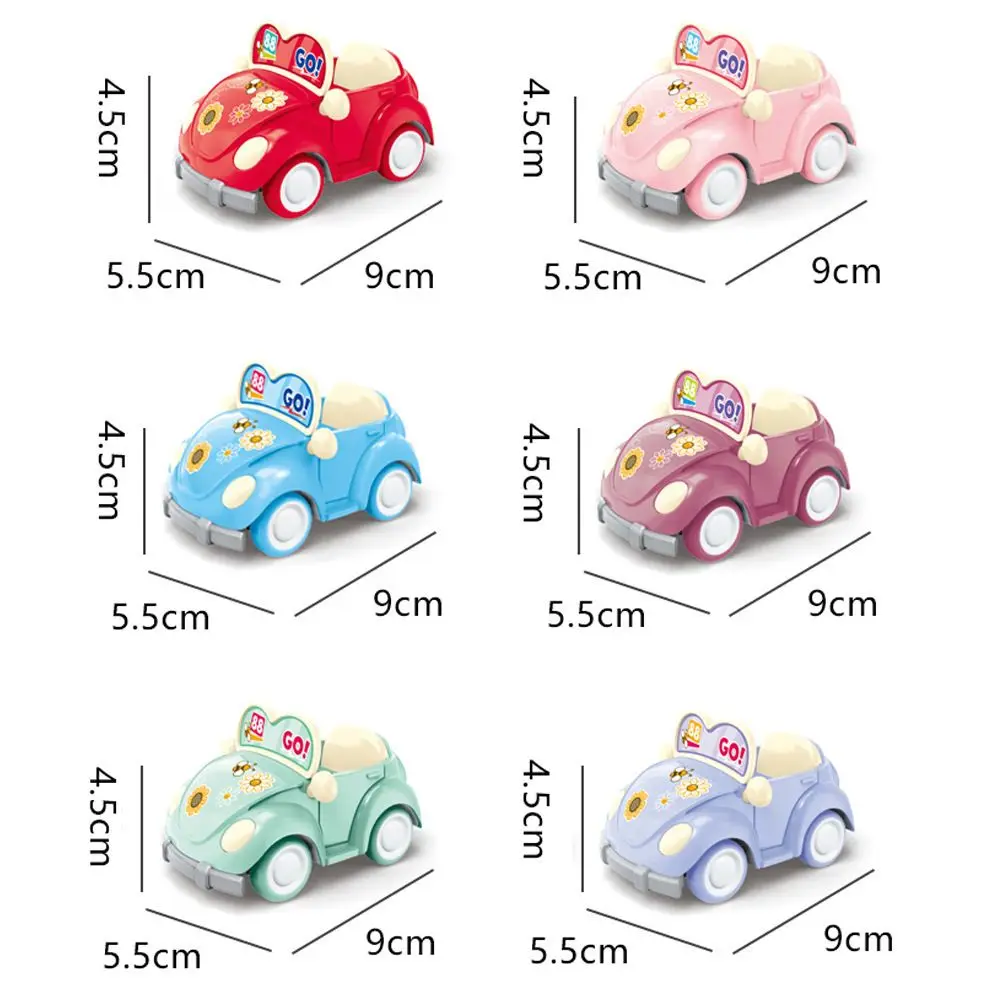 Forest Family Red Convertible Q Version Pull Back Car Dollhouse 1/12 Rabbit Furniture Miniature Model For Girls Birthday Gift 6