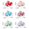 Mini Forest Family Purple Q Pull Back Convertible Car Cartoon Miniature Furniture Dollhouse Model Set Children’s Toy Girl Gifts 4
