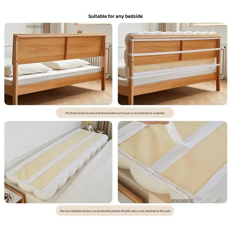 Modern Snowball Headboard for Bedroom Washable Fluffy Design Headboards Multifunctional Headboards for Apartments