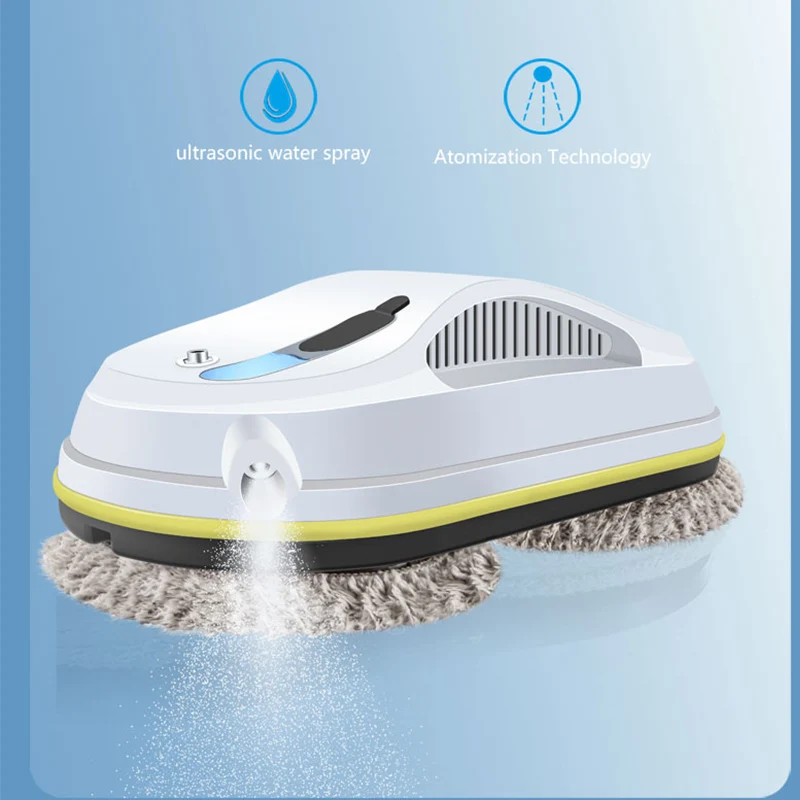 

Smart Window Cleaner Automatic Washer Glass Robot Electric Wiper With Sprayer 30ml Water Tank 2800Pa Suction Remote Control