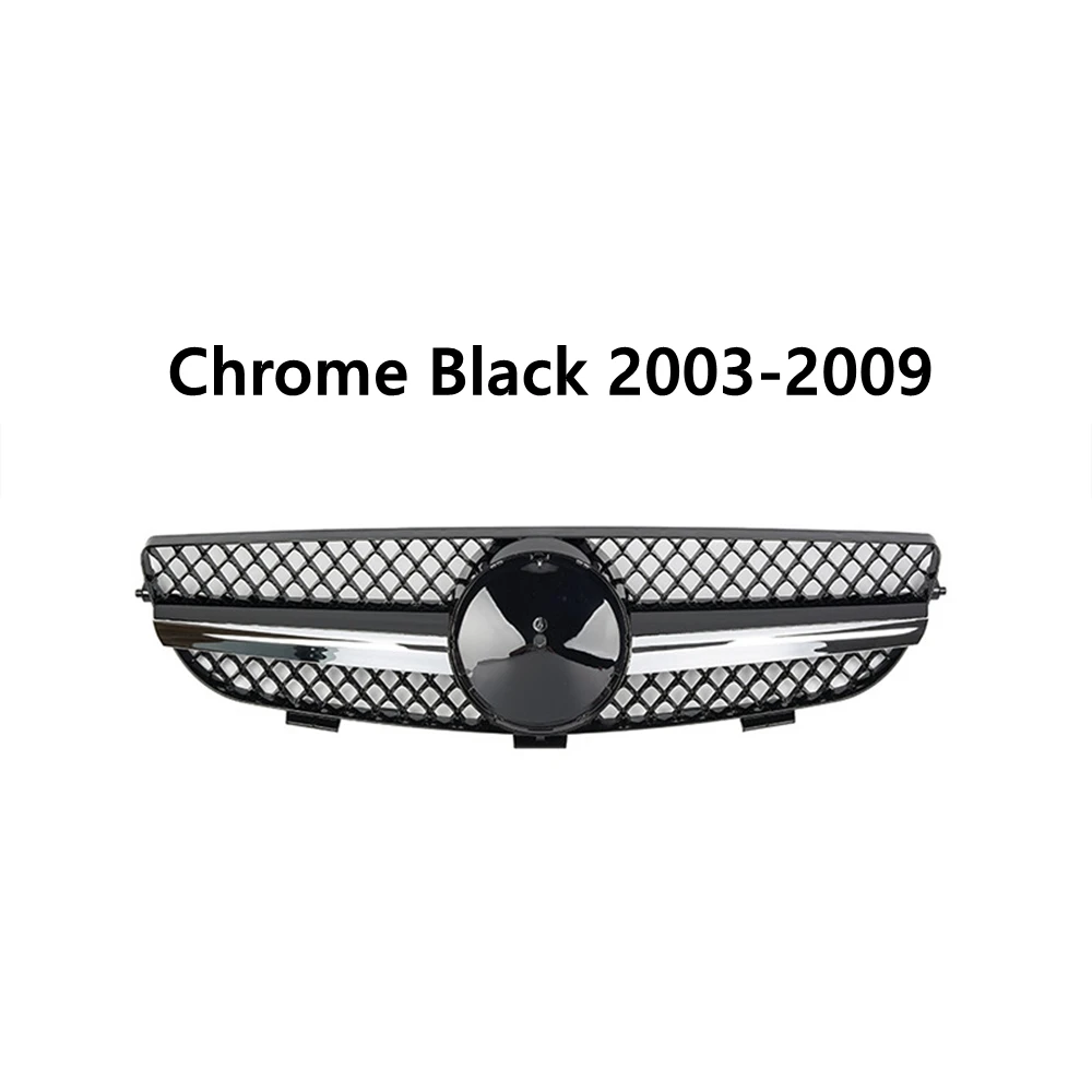 Front Grill Center Hood Grille Bumper For Mercedes-Benz CLK-Class W209 2003  2004 2005 2006 2007 2008 2009 2010 AMG Diamond Style - AliExpress