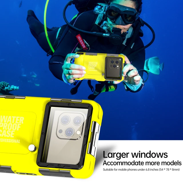 Étui de téléphone étanche universel multifonctionnel, durable, imperméable, 15 m/50 pieds, 6,9 pouces, IP68, photographie sous-marine professionnelle 4 Étui de téléphone étanche universel multifonctionnel, durable, imperméable, 15 m/50 pieds, 6,9 pouces, IP68, photographie sous-marine professionnelle 4