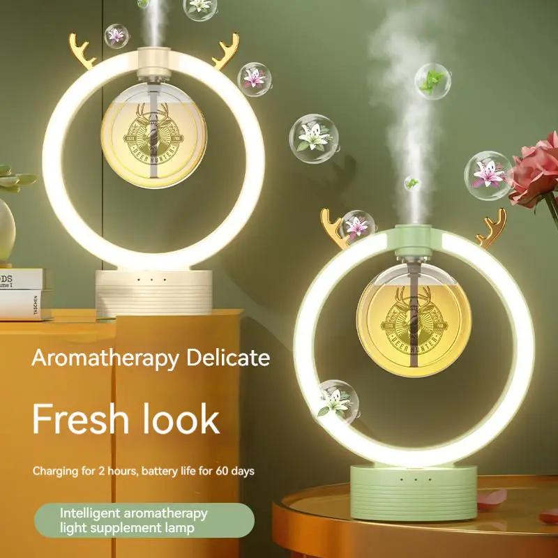 

Smart Ultrasonic Air Humidifier Romantic Light USB Digital display smart Essential Oil Diffuser wall hanging Aroma Anion Mist