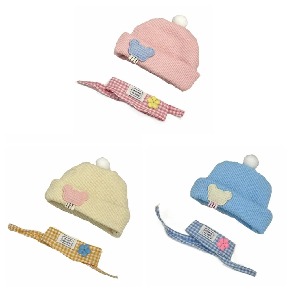 Bear Hat 10cm Cotton Doll Clothes Bib Lovely Doll Clothes Outfit Creative Funny Doll Clothes Set 10cm Cotton Doll