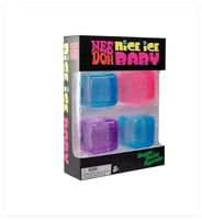 Jouets anti-stress Needoh Teenie Nice Ice Cube Fidget Toys, lot de 4 mini, jouets moelleux à récupération lente, pour les cadeaux de fête 6