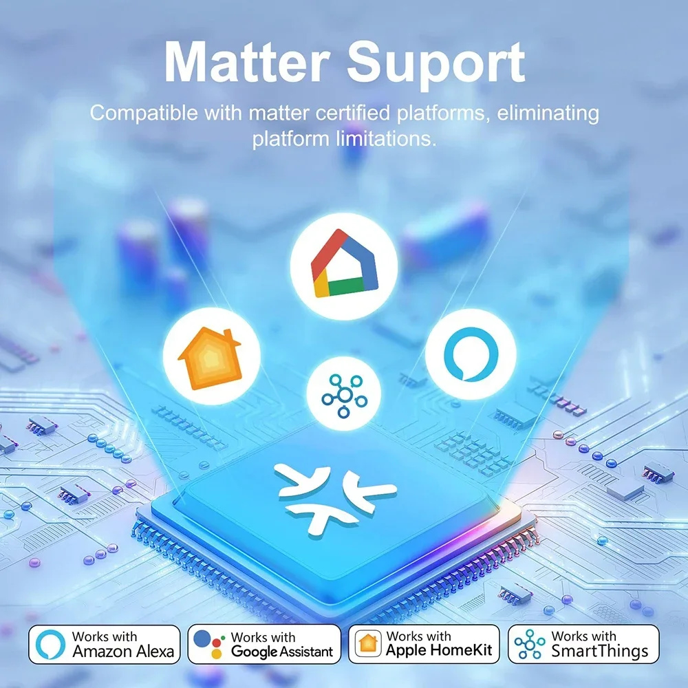 Matter WiFi 스마트 플러그 EU 스마트 소켓 16A 전원 콘센트 HomeKit SmartThings 용 가전 제품은 Siri Alexa Google 홈과 함께 작동합니다.