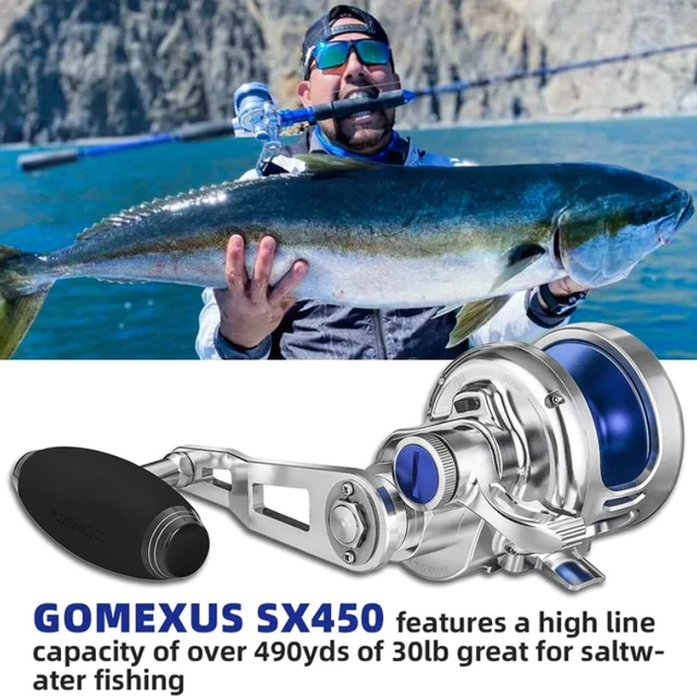 Gomexus Boat Depth Slow Jigging Reel High Speed 6.3:1 Offshore Inshore 30KG  Super Light Comparable