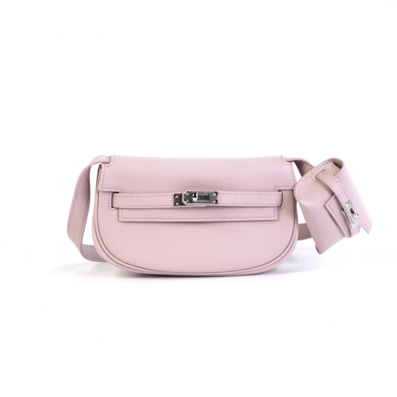 Fashionable new leather 2-in-1 mini single shoulder crossbody multifunctional saddle bag suitable for women