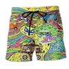 Colorful Graffiti 3D Printed Surfing Board Shorts Cool Summer Street Hip Hop Swim Trunks For Men Kids Vacation Beach Shorts 5