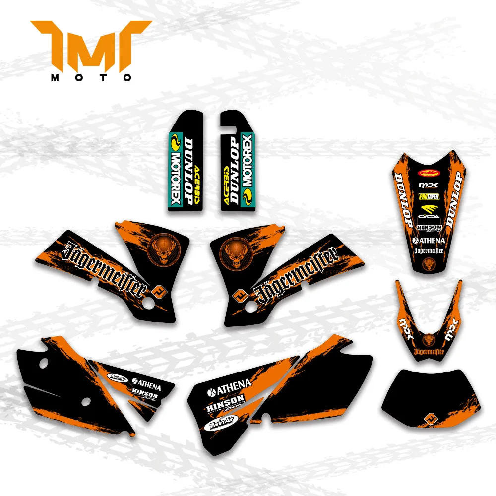 

TMT New TEAM GRAPHICS & BACKGROUNDS DECALS For KTM 125 200 250 300 400 450 525 EXC 2004 Motorcycle Personality Decoration