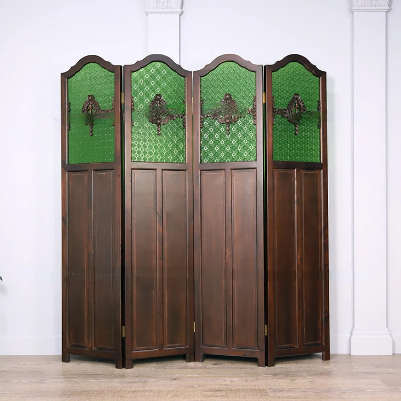 

Retro colored glass folding screen