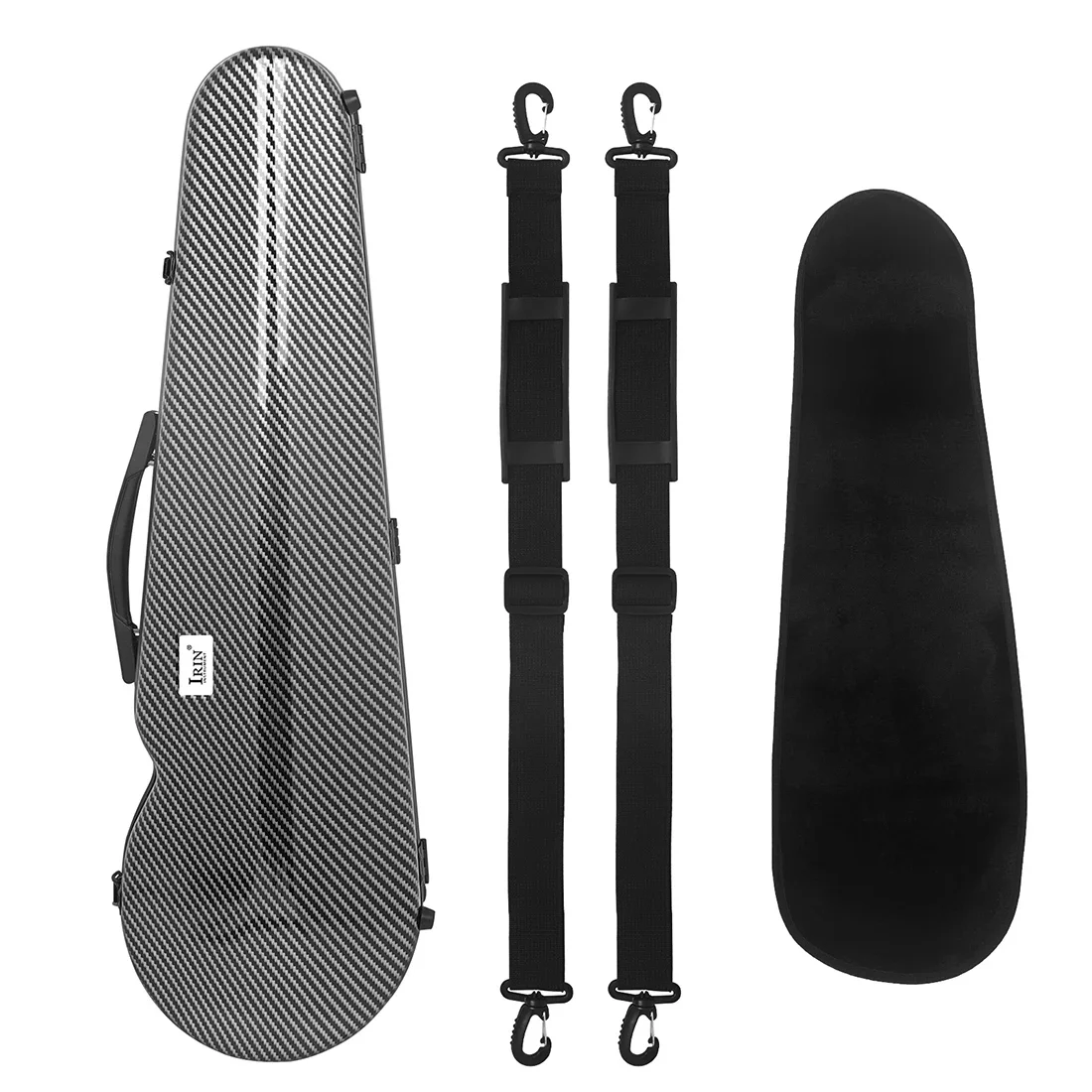 IRIN Violin Case .. バイオリンケース Irin 4/4 Violin Storage Case Box Black Portable Canvas Gig