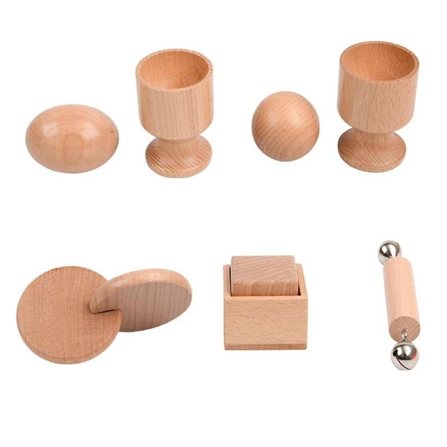 2 Pieces Wooden Rattle Wood Interlocking Discs Montessori Toys Wooden  Teether Toys Wooden Rattle with Bell Nice Gift for Baby Boys and Girls  Birthday