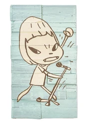 Yoshitomo Nara Guitar Girl Canvas Art Print - 40x60cm Unframed (5)