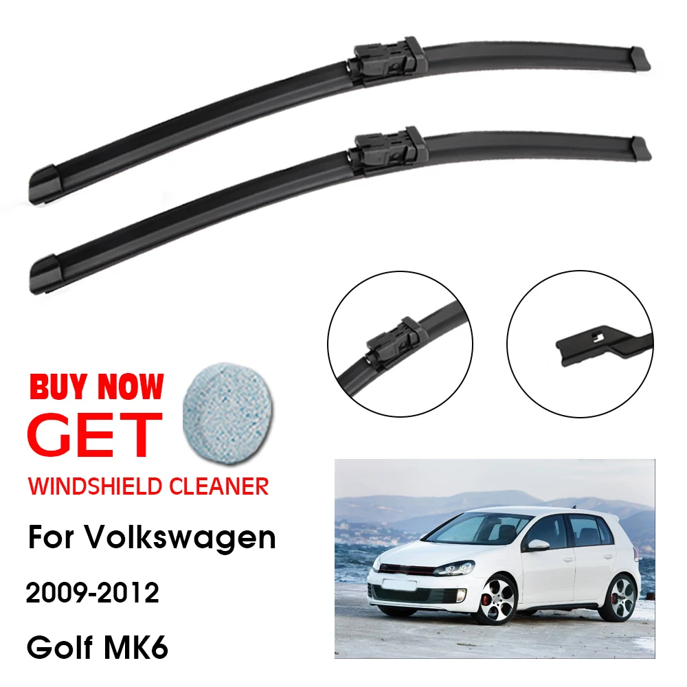 

Car Wiper For VW Volkswagen Golf MK6 24"+19" 2009-2012 Front Window Washer Windscreen Windshield Wipers Blades Accessories