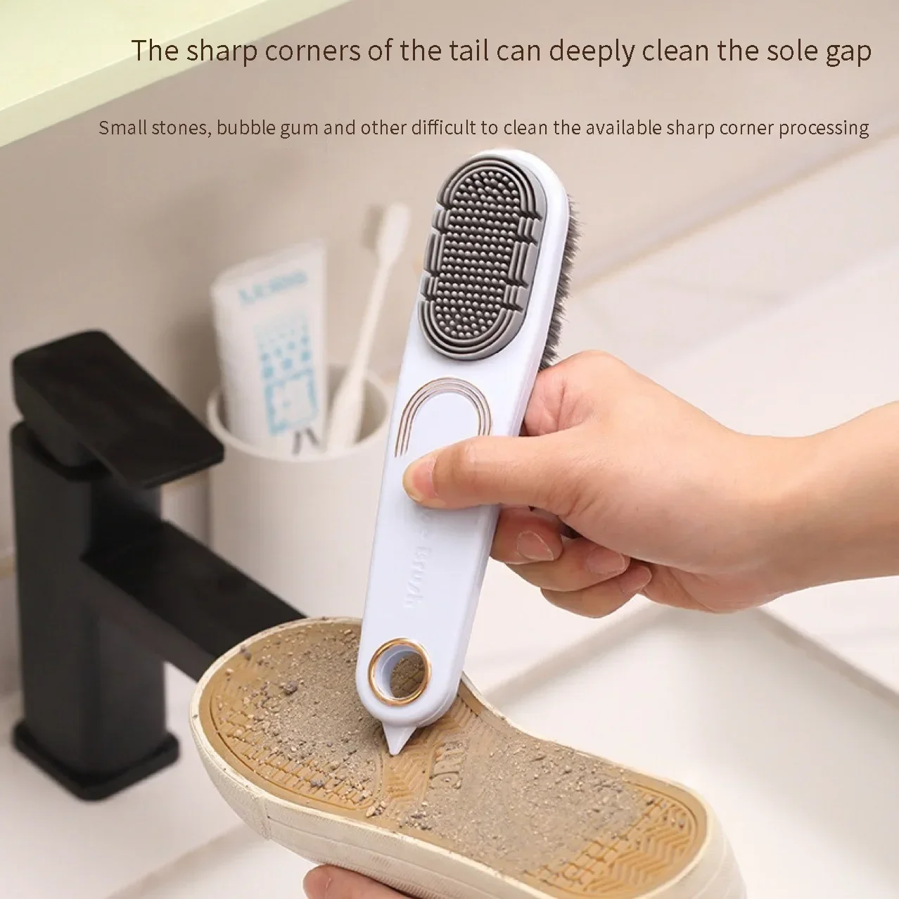 Double-sided Shoe Brush Enduring Plastic Shoe Washing Brush Suede Shoe Cleaning Brush Household Cleaning Tools Accessories 5
