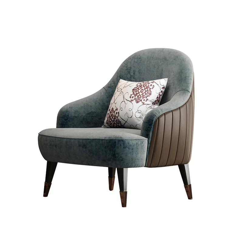 

Sofa chair, modern living room, bedroom, balcony, leisure chair, household cream style