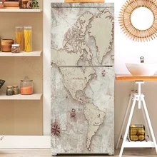  Wine Printed Refrigerator Door Sticker Cigarette Beer With Cup Wallpaper For Kitchen Living Room Fridge Freezer Covering Murals 