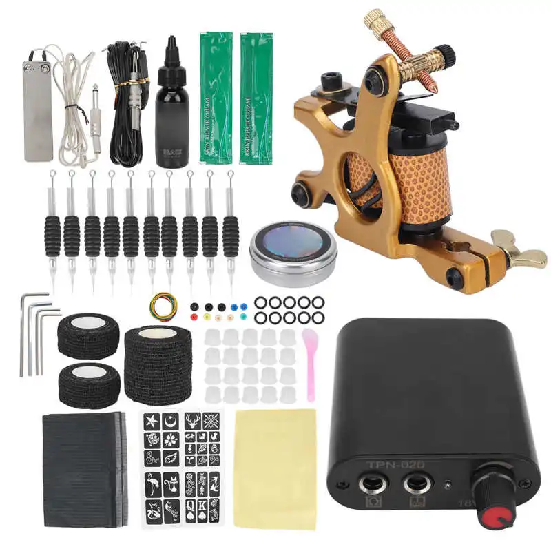 

Tattoo Machine Kit Coil Tattoo Machine Kit Foot Pedal Power Supply Repair Cream for Tattoo Arist for Home for Tattoo Salon