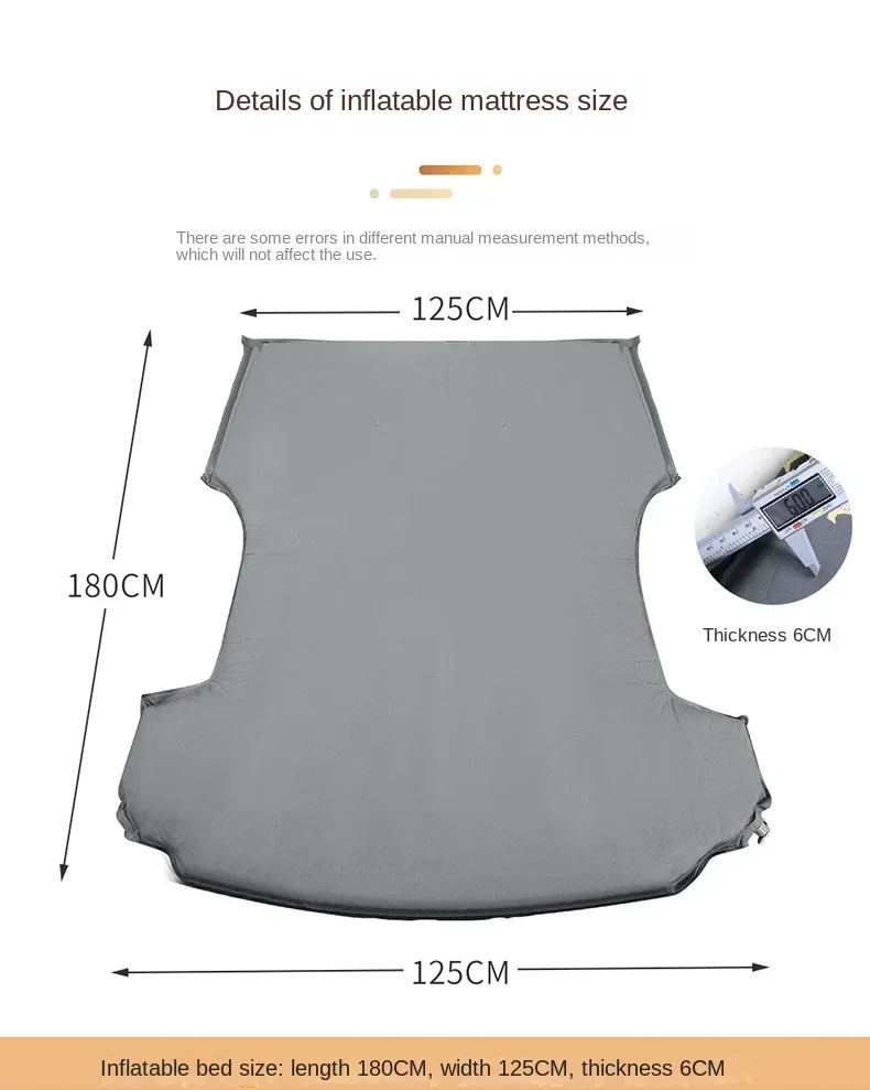 Inflatable Air Mattress For Tesla M od el 3 Mo de l Y Portable Outdoor Camping Inflatable Travel Bed Air Pump 2 Pillows