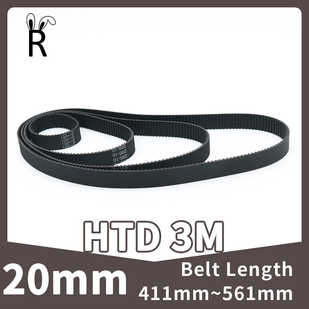 HTD 3M Zahnriemen – Länge 411 Bis 561 Mm, Breite 15 Mm, Gummi-Riemen Für Präzise Antriebstechnik