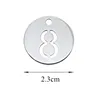 1-30 Stainless Steel Round Number Labels Hollow Out Number Plates Key Label Tags Chain Labels for Suitcase Identifiers Hanging 6