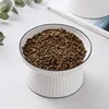 Cute Pet Bowl Cartoon Pet Feeder High-foot Single Mouth Skidproof Ceramic Dog Cat Food Bowls Pets Drinking Feeding Container 5