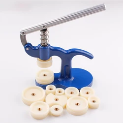 Watch Back Case and Crystal Press Tool for Professional Watchmakers (Blue)