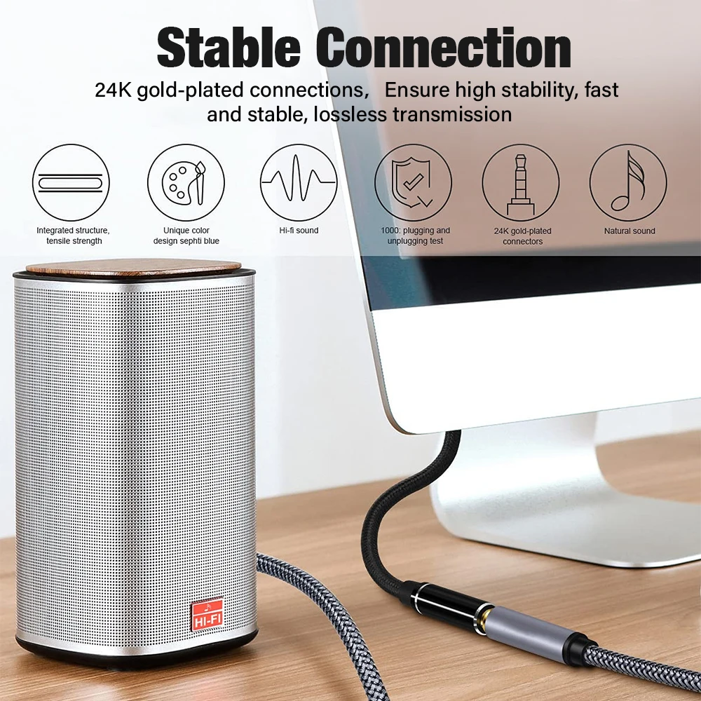 ͽټ ̺  3.5mm  Aux ̺ 3.5mm  ø Ŀ  ڵ, ̾ Ϳ, 1M, 5 M, 10M