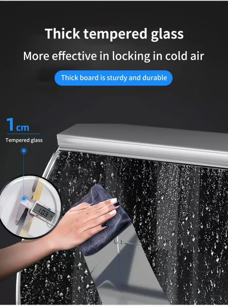 2000mm Multi Style All Copper Refrigeration Microcomputer Controlled Air-Cooled Cooked Food Cabinet