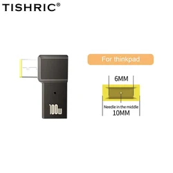 High-Power 100W Laptop Charger Adapter with Type-C to DC Connector Conversion (For thinkpad)