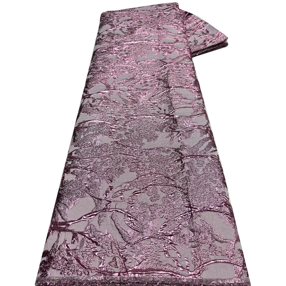 African Jacquard Brocade Lace Fabric French Tulle Lace Embroidery Gold line for French Tulle Dress african lace fabric