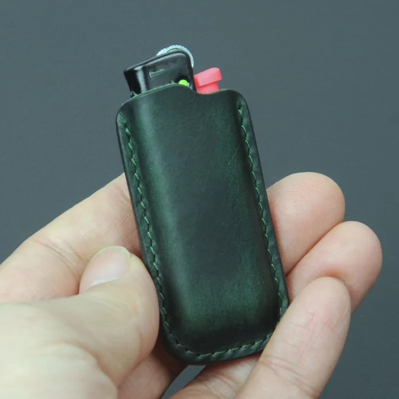 

Handmade Lighter Shell Protective Sleeve Genuine Leather Lighter Storage Holster Belt Bag for Cricket Lighter Case