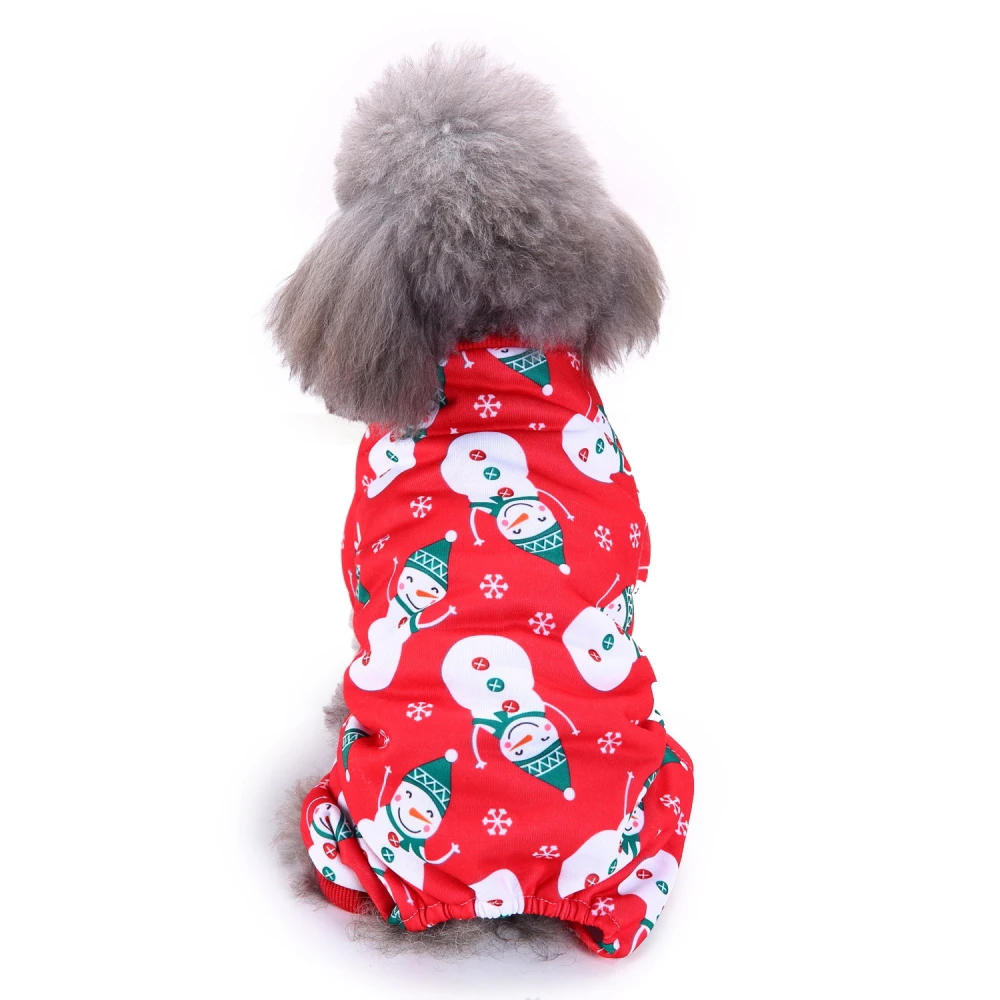 thumbnail image 1 of Pijamas navideños para perros, ropa de invierno para mascotas, pijamas navideños para gatos, monos para perros pequeños, abrigos, ropa de dormir cálida para chihuahuas y pomerani, 1 of 5
