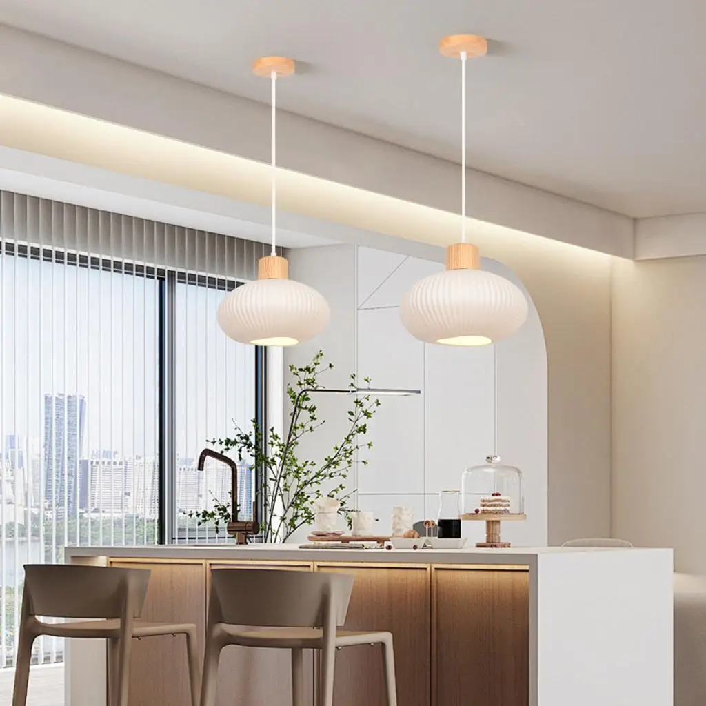 빈티지 현대 세라믹 펜던트 램프 그늘 레스토랑 바 북유럽 복고풍 나무 매달려 조명 거실 침실 머리맡 홈 장식