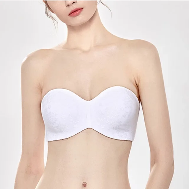 Sexy 1/2 Cup Strapless Invisible Bra Seamless Thin Plus Size Wedding Bras  32 34 36 38 40 42 B C D E F Free Shipping - Bras - AliExpress