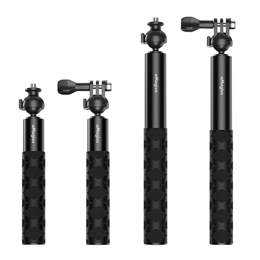 Ball Head Selfie Stick Sports Camera Extension Rod Stick Aluminum Alloy Selfie Phone Tripod for DJI/GoPro/Insta360 Camera
